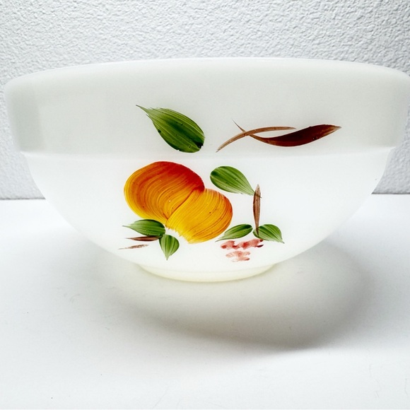 Vintage Fire King Gay Fad Fruit Painted Nesting Bowls - Picture 3 of 14